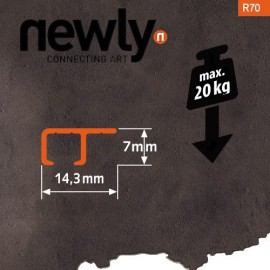 Newly R70 Plafondrail - 200cm