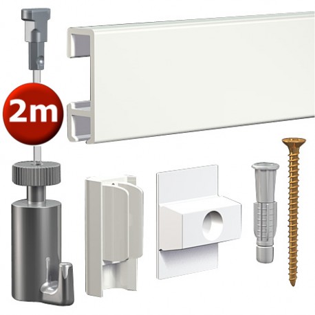 Artiteq Klickschienen Set Weiss 200cm - 20kg Artiteq Klickschienen Set Weiss 200cm - 20kg