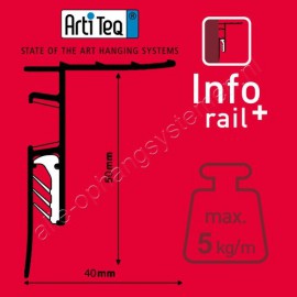 Artiteq Info Rail+ (inkl. Endkappen und Befestigungselemente) - 200cm
