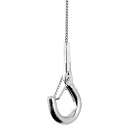 GeckoTeq 1,5 mm Stahldraht mit Sicherheitshaken - 200 cm